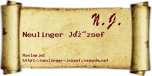 Neulinger József névjegykártya